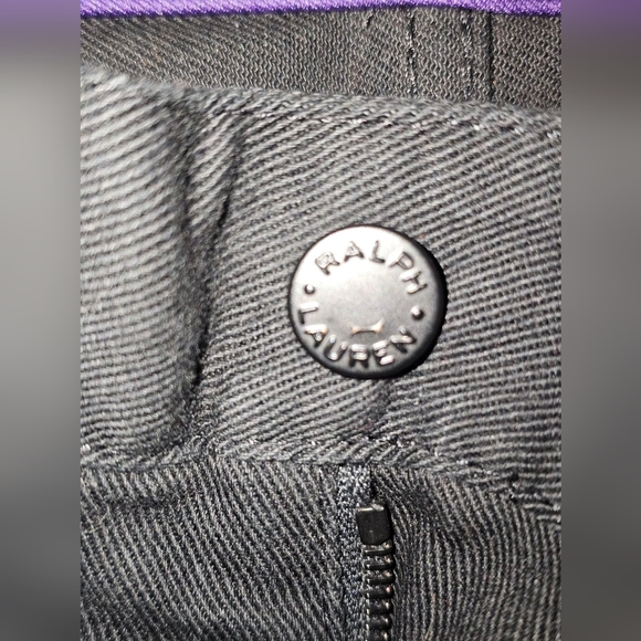 Ralph Lauren Purple Label 32 Black Cargo Biker Moto Zipper Jeans Italy Rare - Picture 3 of 11